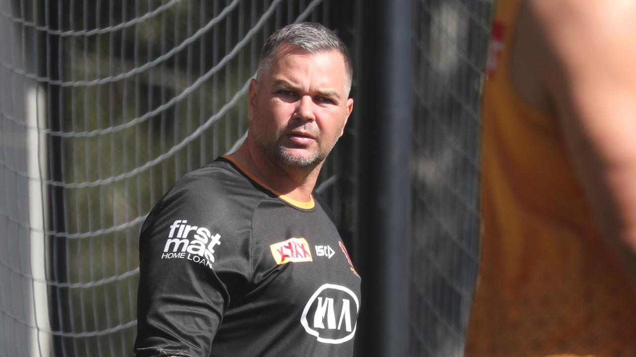 Anthony Seibold at Broncos Training. Pic Annette Dew