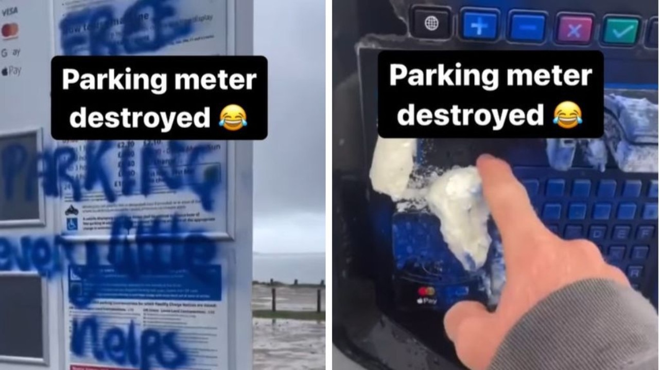 A pair of parking meters were destroyed. Picture: Its_called_Straya/Instagram