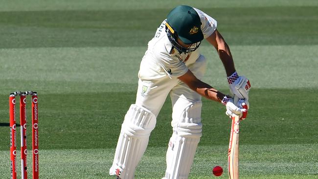 Luck was against Joe Burns when he was given out lbw. Picture: AFP