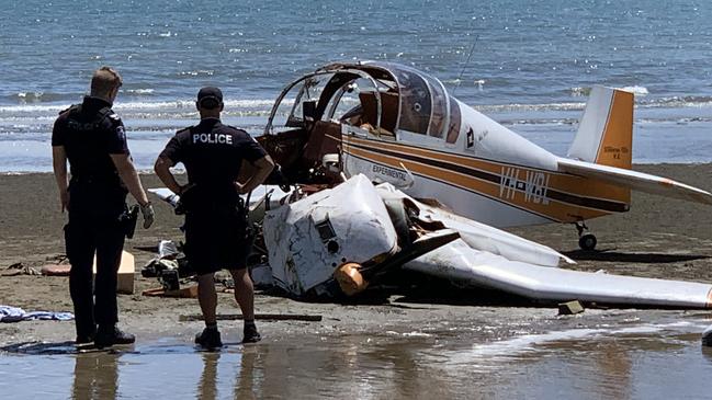 Fatal plane crash at Ball Bay, north of Mackay, on Christmas Eve 2021. Photo: Janessa Ekert