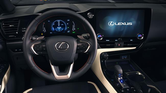 A huge 14-inch touchscreen dominates the dash.