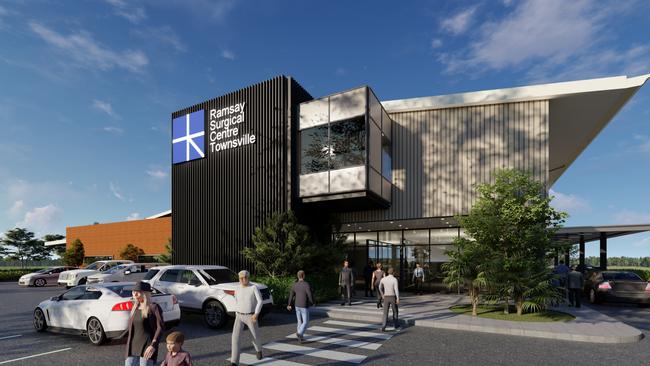 An artist's impression of Ramsay Health Care's proposed hospital in Charters Towers Road, Hyde Park.