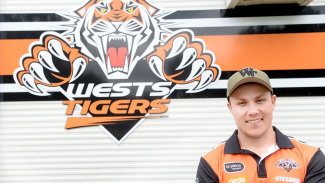 West Tigers player Billy Walters during a, photo-op at the teams Concord training compound., Photo Jeremy Piper