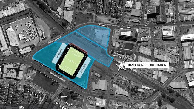 The location of the proposed Dandenong Stadium for Team 11's southeast Melbourne A-League bid.