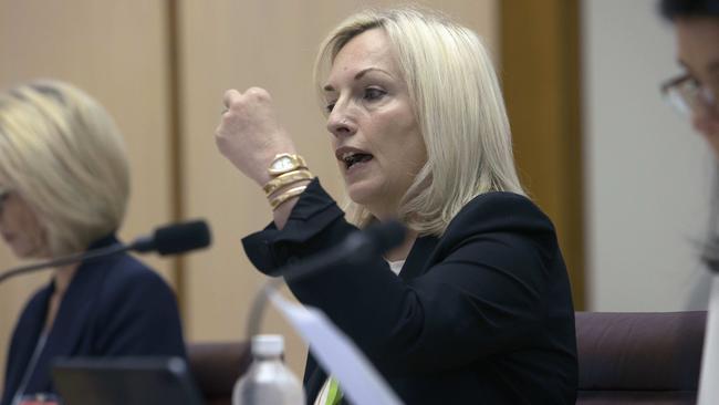 Australia Post chief executive Christine Holgate during Senate estimates in Canberra. Picture: NCA NewsWire/Gary Ramage