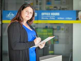 Angela Fredericks visited the office of Ken O'Dowd, member for Flynn on a weekend to show her solidarity for a Biloela family set to be deported. Picture: Matt Taylor GLA230618BILO