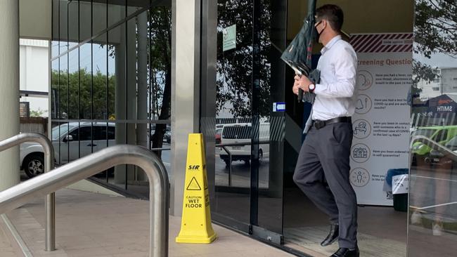 Mitchell Brock, 42, leaves Maroochydore Magistrates Court after pleading guilty to assault occasioning bodily harm and failing to leave a licensed venue. Picture: Aisling Brennan