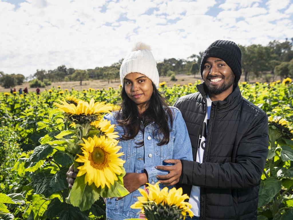 Mininoli Fernando and Devinda Mahanama at Warraba Sunflowers, Saturday, June 22, 2024. Picture: Kevin Farmer