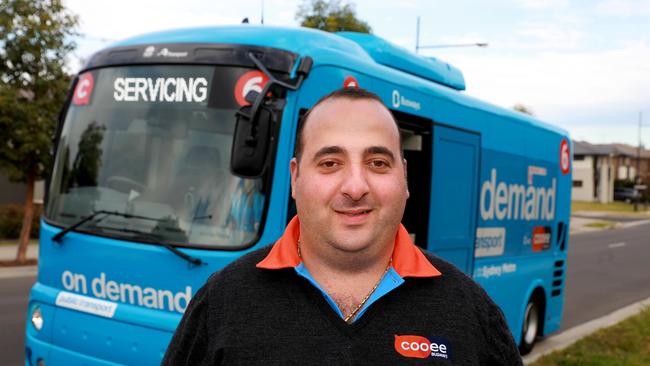 On-demand bus driver Danny Hadchiti has seen a rise in On-demand bus users. PIcture: AAP IMAGE / Angelo Velardo