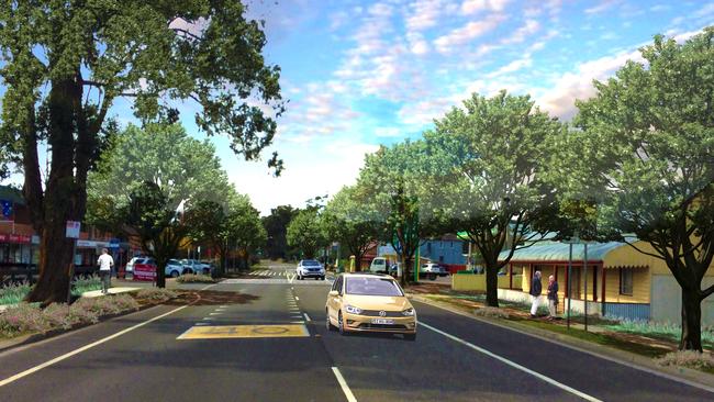 An artist’s impression of an upgraded Appin Rd, which would’ve taken place alongside the Macquariedale Rd proposal.