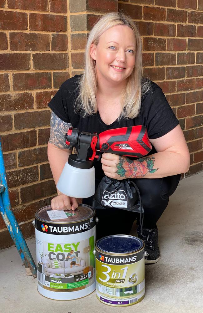 Nicole Herrick, from Melbourne, taught herself how to use power tools by watching YouTube clips. Picture: Supplied