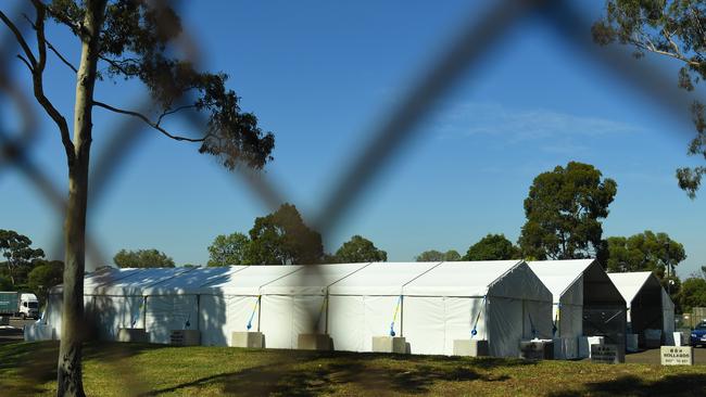 Austin Health says the tents will only be used as a last resort. Picture: James Ross