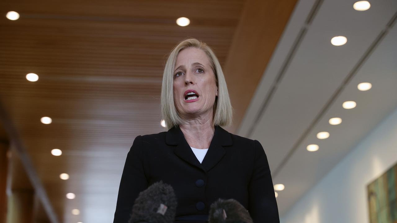 Labor’s finance spokeswoman Senator Katy Gallagher does know the cash rate and unemployment rate. Picture: NCA NewsWire / Gary Ramage