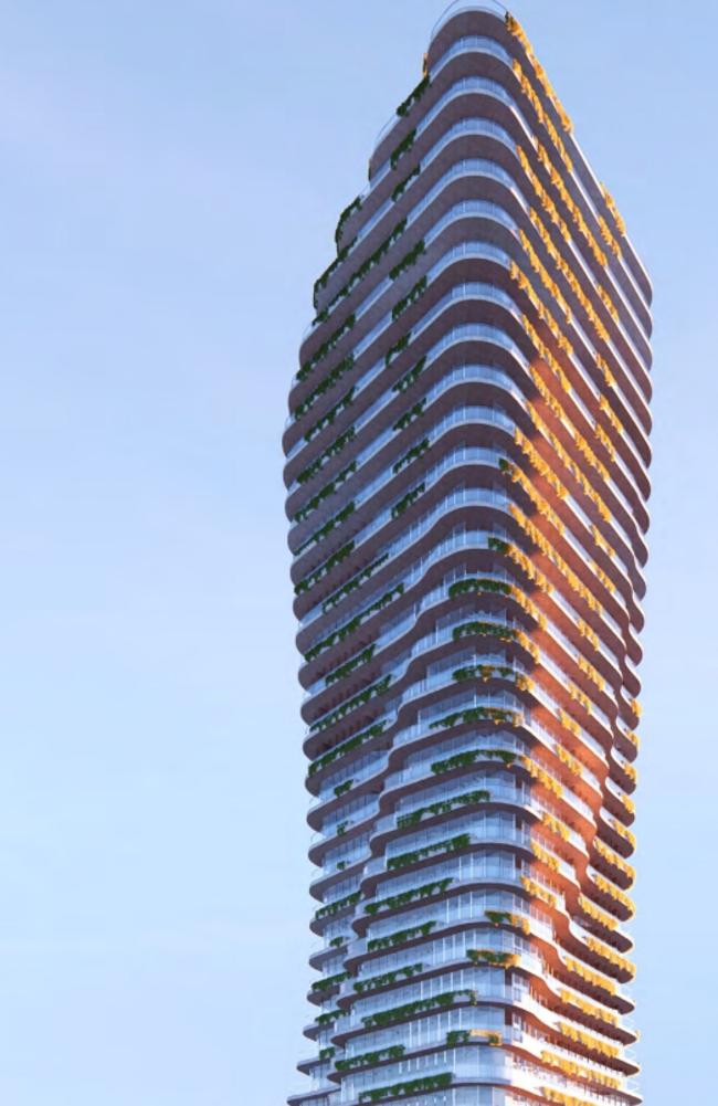 Artist impression of La Pelago, a $1.25 billion, four-tower development planned by the Gurner Group for the former Ralan Group Sapphire site in Surfers Paradise.