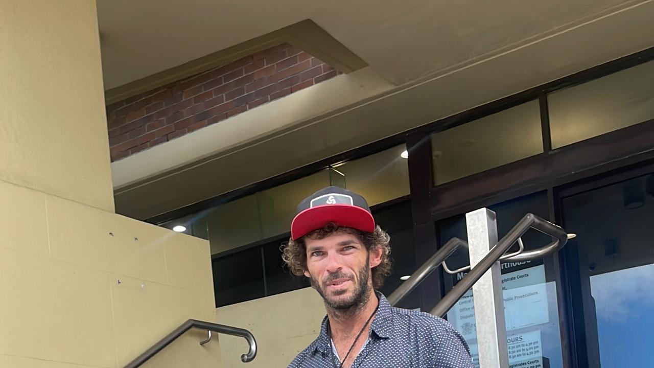 Joshua Brad Burdon leaving Mackay courthouse on August 8 after being sentenced for public nuisance. Photo: Zoe Devenport