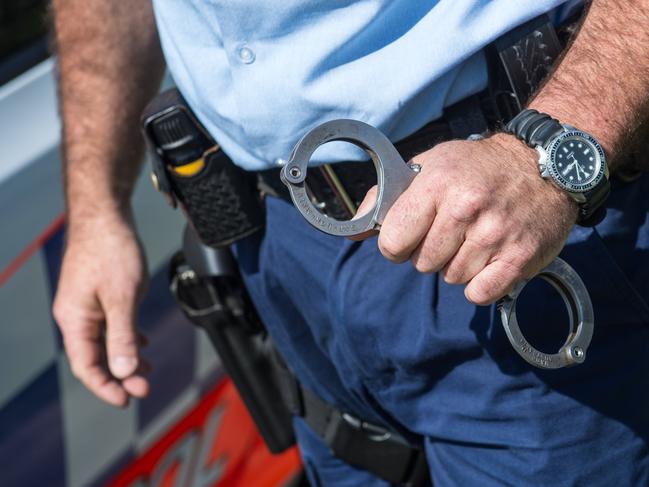 NSW police  Handcuffs arrest. 07 October 2016