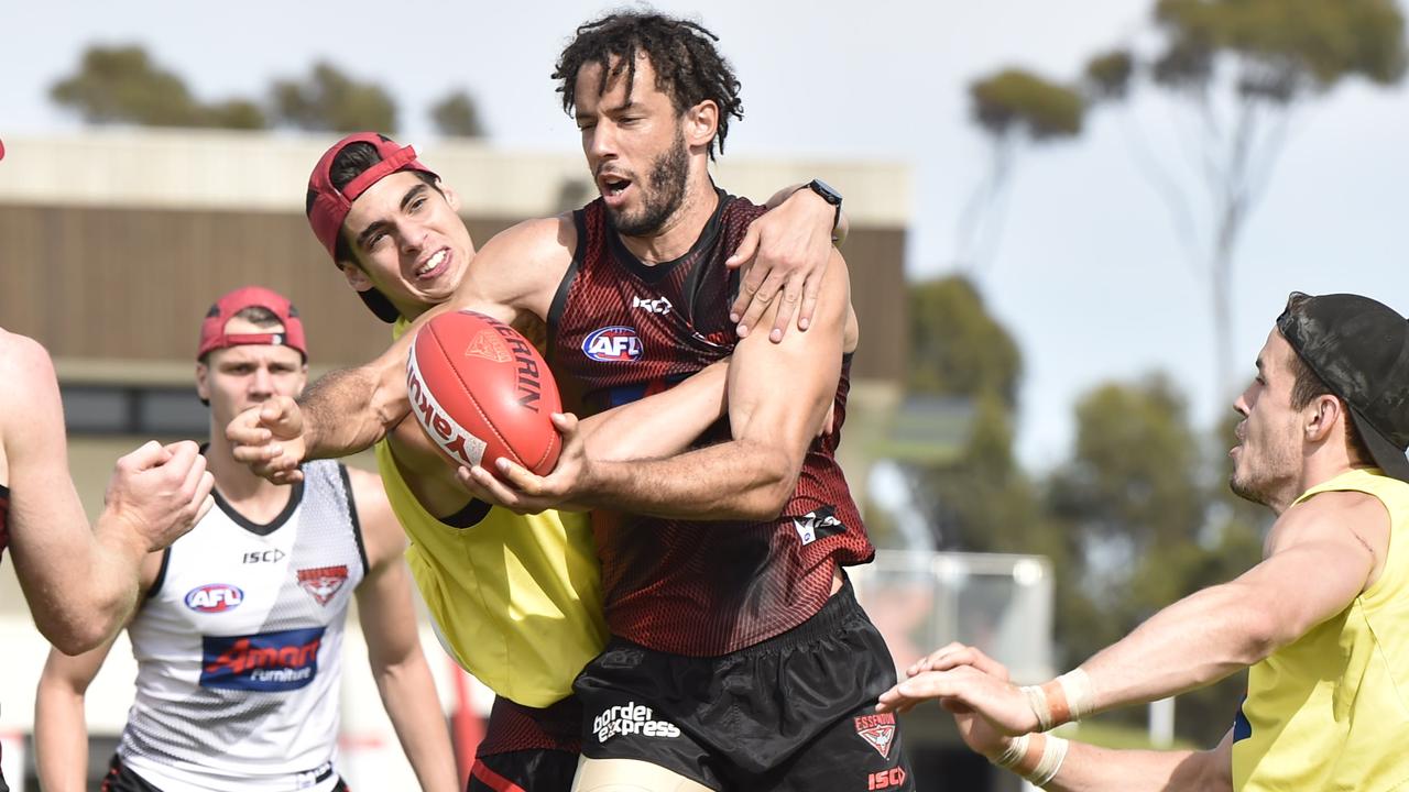 Zac Clarke in action during an Essendon intra-club clash. Picture: Alan Barber