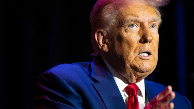 Mr Trump speaking in Wisconsin. Picture: Brandon Bell/Getty Images via AFP