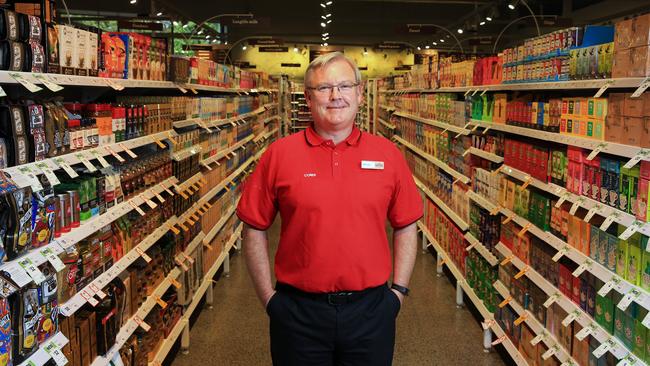 Coles CEO Steven Cain has defended the retailer’s small increase in its final dividend. Picture: Aaron Francis