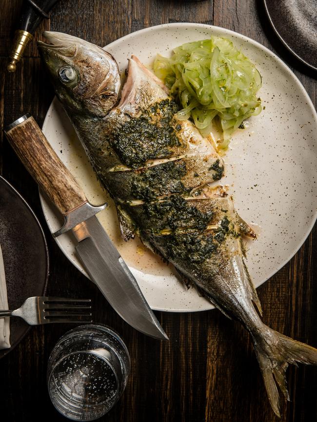 Guests can serve whole fish themselves.