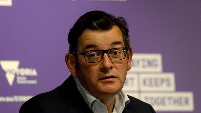 Premier Daniel Andrews said he doesn’t know if a public servant accused of leaking his road map to ease lockdown restrictions has been suspended. Picture: NCA NewsWire / Andrew Henshaw