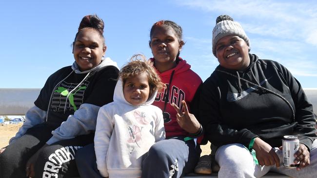 Stephanie, Shaniah, Daphne and Dioanna at Finke Desert Race 2022. Picture: (A)manda Parkinson