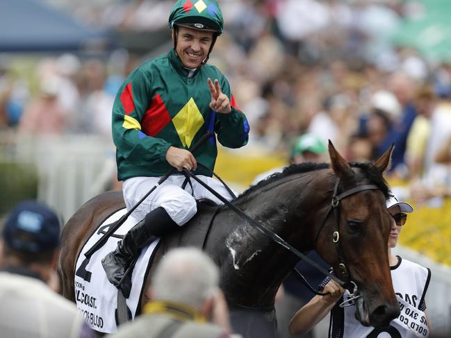 Ryan Maloney after riding Alligator Blood to victory in the Magic Millions 3YO Guineas.