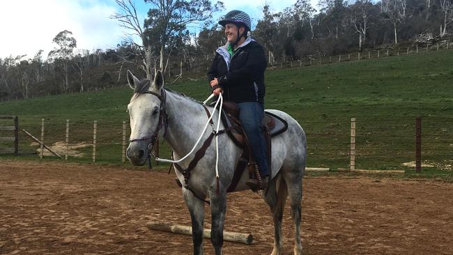 Eager barrel racer Meagan Chivers has been honoured in the Shine Awards for her work as a youth mental health worker in rural Tasmania. Picture: Jazz Hutchins