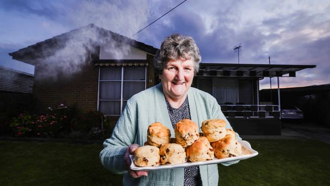 Alice Hirst from Warrnambool has been entering – and winning – baking contests for seven decades. Picture: Nicole Cleary