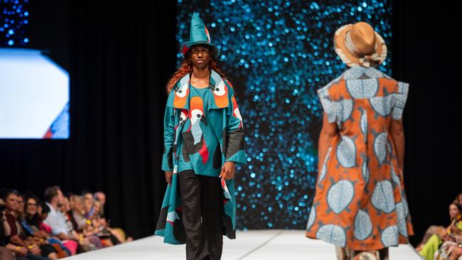 2024 Country to Couture at the Darwin Convention Centre showcases hand-designed First Nations fashion. Picture: Pema Tamang Pakhrin