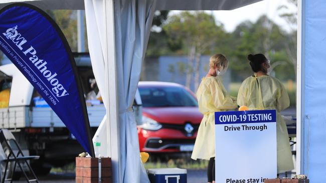 Byron mayor Michael Lyon said a testing clinic at the Cavanbah Centre, pictured here in March after a local Covid-19 scare, would be re-established. Picture: NCA NewsWire / Scott Powick