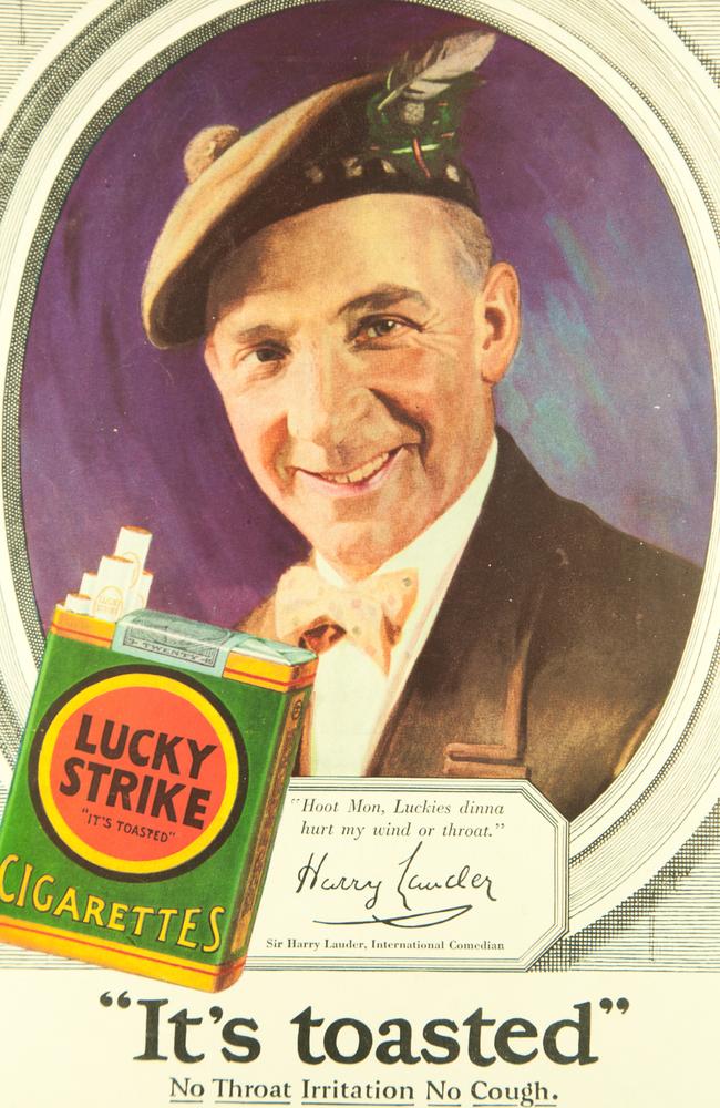 A Lucky Strike cigarette ad promises ‘No throat irritation. No Cough’.