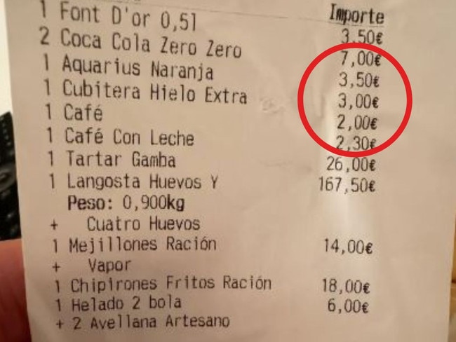 The receipt shows the outragous $5.80 charge.