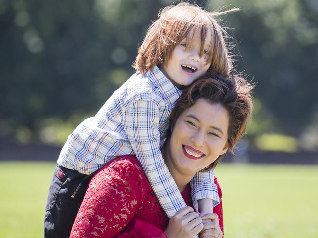 Elly-May Barnes, pictured with her son, Dylan, 4, will be performing a show at Government House. Picture: Dylan Robinson