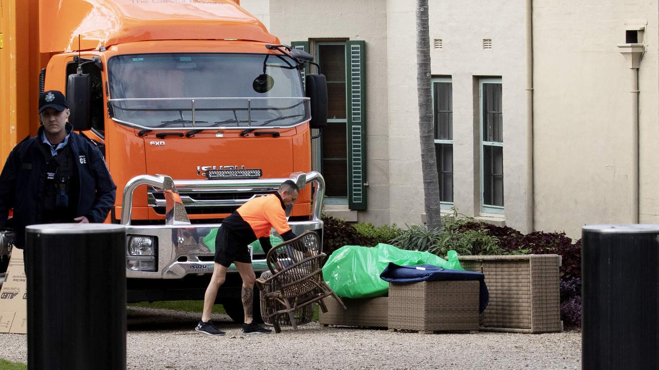 Outdoor furniture was also packed into the large truck, with part of the haul expected to go to a storage facility in Caringbah. Picture: NCA NewsWire / Nikki Short