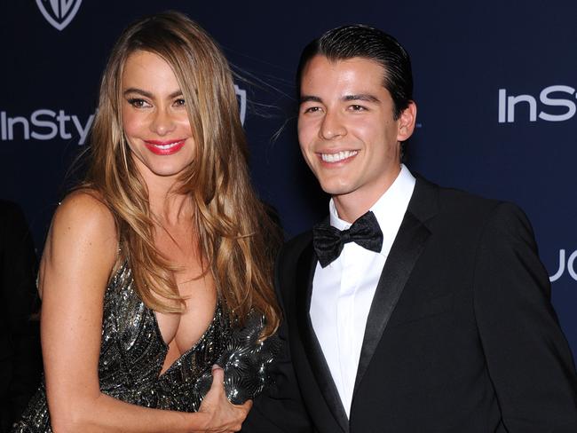 Sofia took Manolo to the InStyle/WB Golden Globe Awards Party.