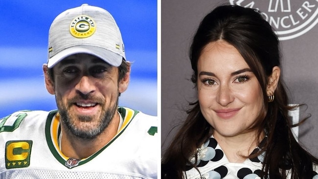 Aaron Rodgers and Shailene Woodley.