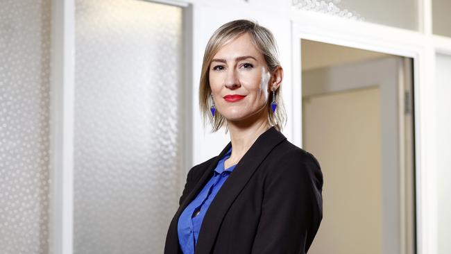 DAILY TELEGRAPH 27TH SEPTEMBER 2022Pictured at the offices of Full Stop Australia in Sydney is CEO Hayley Foster.Full Stop Australia is a an important foundation working as an advocate for sexual violence and assault victims.Picture: Richard Dobson