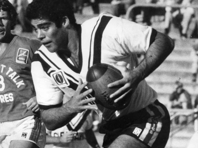 Mal Meninga in action for Souths in 1982.
