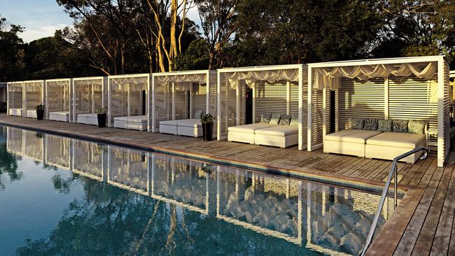 Pool cabanas at Elements of Byron.