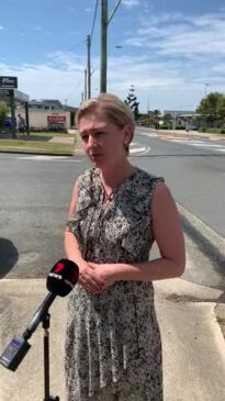 Whitsunday MP Amanda Camm Speaks Outside Mackay Base Hospital on September 28