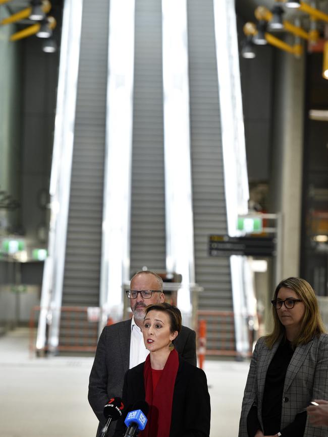 Victorian Transport Infrastructure Minister Gabrielle Williams acknowledges there will numerous disruptions in coming months. Picture: NewsWire / Andrew Henshaw