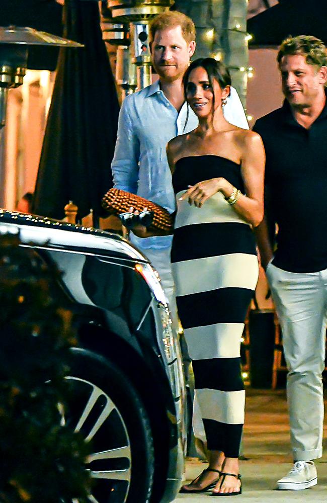 Meghan Markle and Prince Harry step out for a date night in Montecito. Picture: LIGHTWORKERS