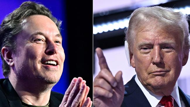 There are questions over the future of the personal relationship between Trump and his key adviser Elon Musk. Picture: AFP.