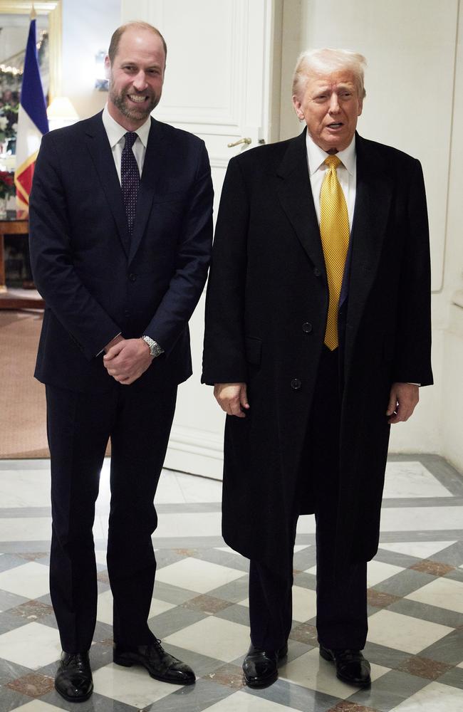 Donald Trump met with Prince William at the Embassy of the United Kingdom's Residence on December 7, 2024 in Paris, France. Picture: Oleg Nikishin/Getty Images