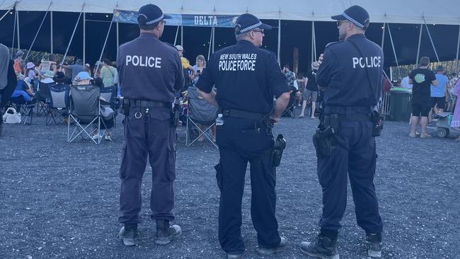 Police at Bluesfest 2023. Picture: Savannah Pocock