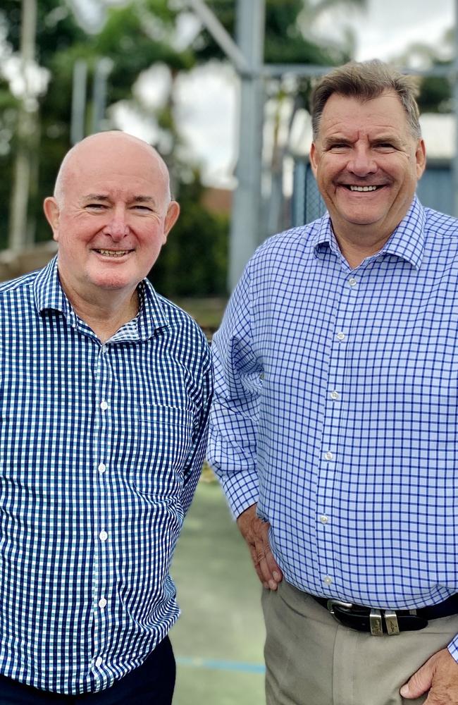 Ceo of YMCA Bundaberg, Greg McMahon and Member for Burnett, Stephen Bennett.