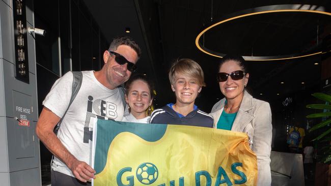 Fans ahead of the World Cup Matilda's v Sweden match at Suncorp Stadium. Photo - Stephen Archer