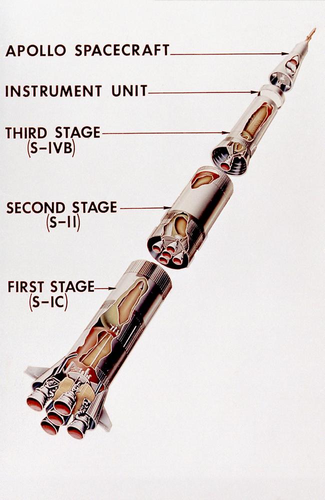 Saturn V rocket that took Apollo 11 to the moon.