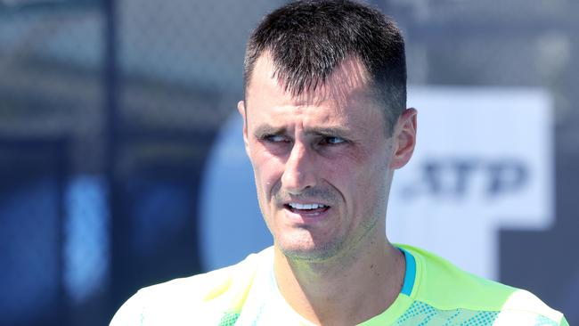 Bernard Tomic - Jason Kubler v Bernard Tomic at the 2025 Brisbane QTC Tennis Internationals, Tennyson, on Wednesday 28th January 2025 - Photo Steve Pohlner